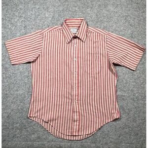 Vintage Brent Montgomery Ward Button Up Shirt Mens Large  Striped Colorful